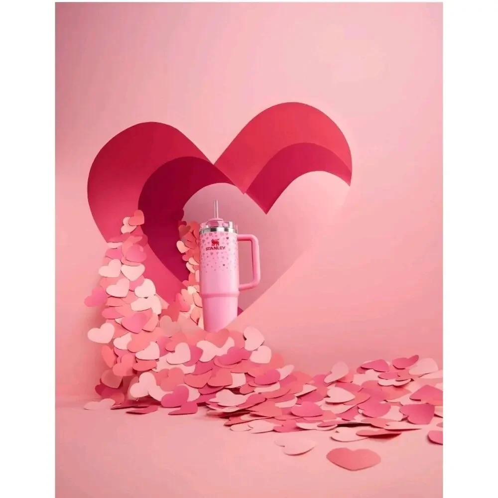 STANLEY TUMBLER 30 OZ. VALENTINE SWEET HEARTS ST. STEEL H2.0 FLOWSTATE QUENCHER - Picture 5 of 8